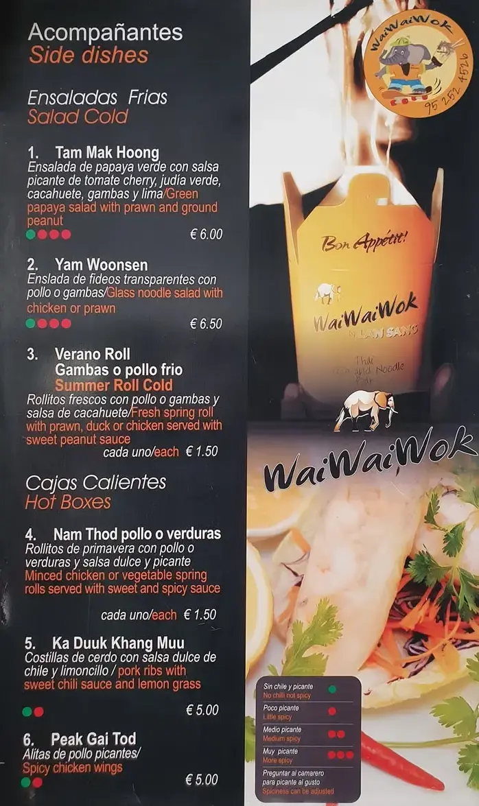 Carta (página 3) de Restaurante Tailandés Yuu Taley en Nerja