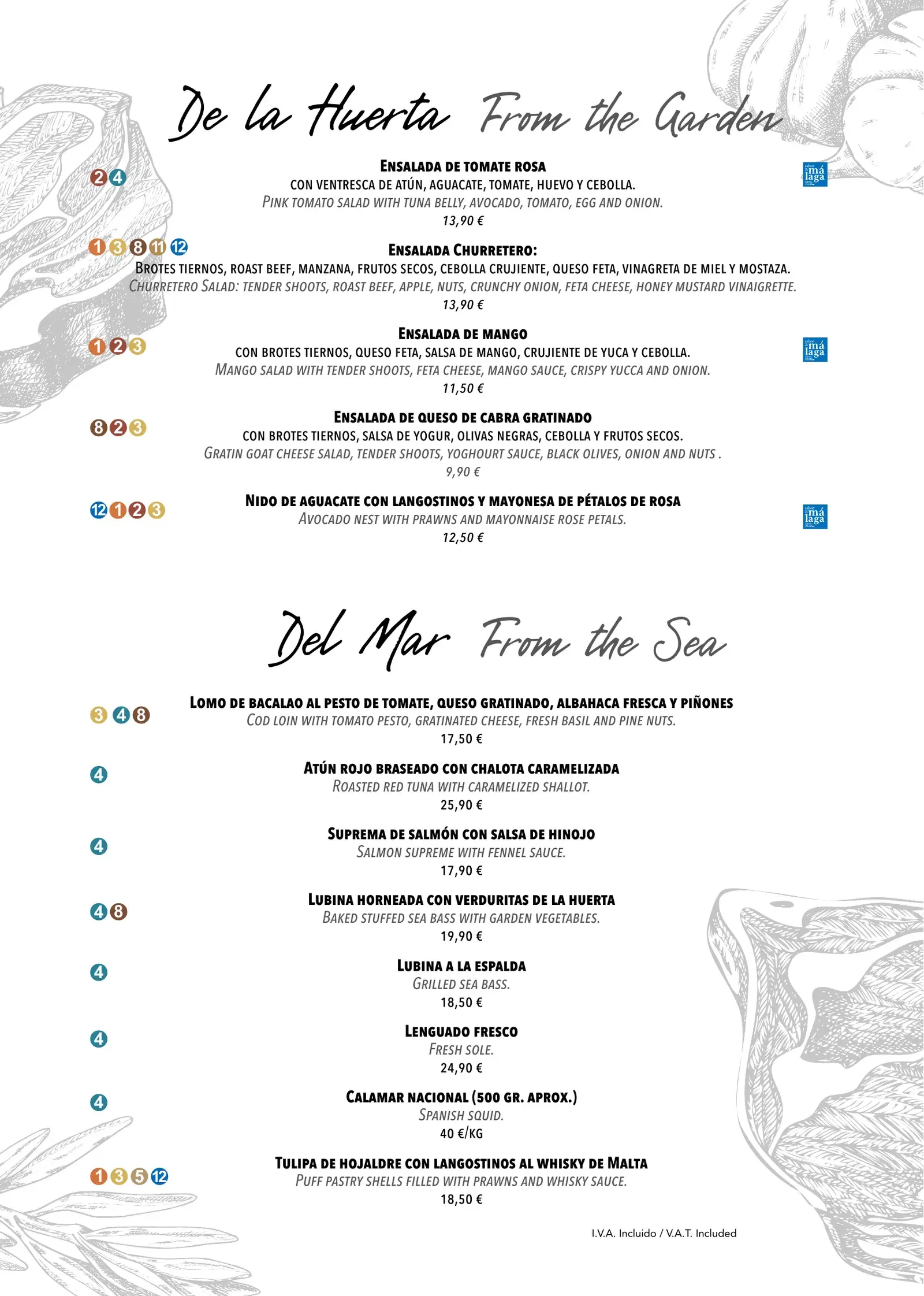 Carta (página 4) de Restaurante Paco El Churretero en Nerja