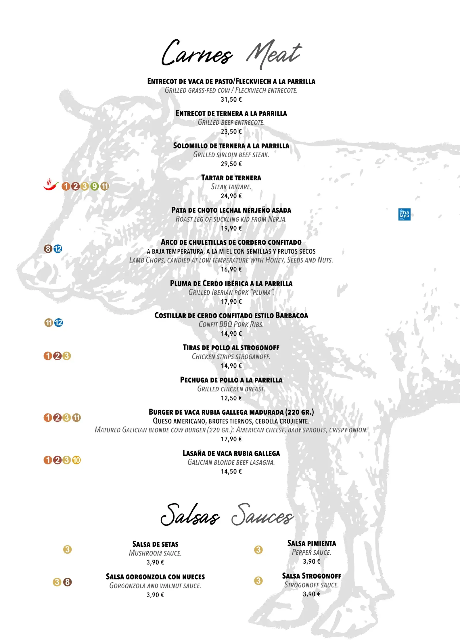 Carta (página 5) de Restaurante Paco El Churretero en Nerja