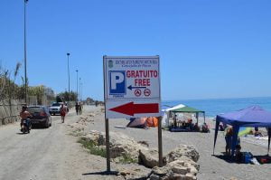 Free El Playazo car park, next to the beach