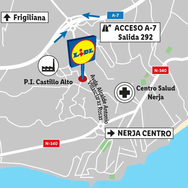 Como llegar a lidl Nerja
