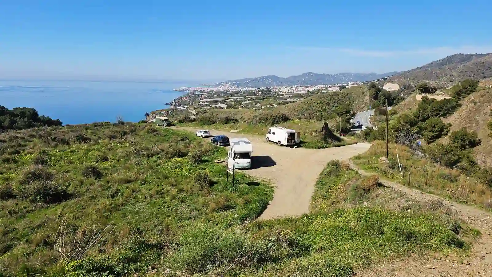 Car park at the start of the Maro Tower trail, Nerja Car park at the start of the Maro Tower trail, Nerja